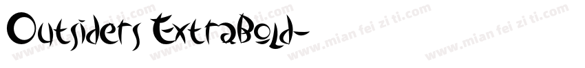 Outsiders ExtraBold字体转换